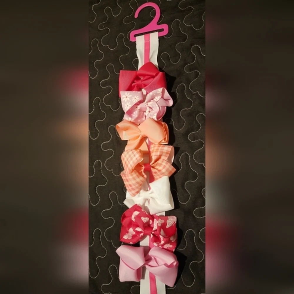 NEW Girl's Hair Bow Accessories 7‎ Piece Set